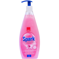 Detergent lichid pentru vase Sano Spark migdale, 1 litru, cu pompiță